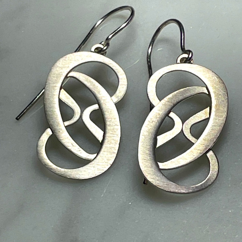 Sterling silver Forever earrings NWOT